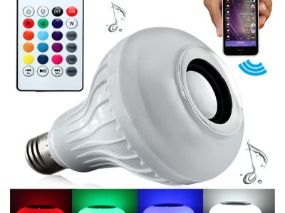 BLUETOOTH-OS RGB LED LÁMPA, HANGSZÓRÓVAL, TÁVIRÁNYÍTÓVAL